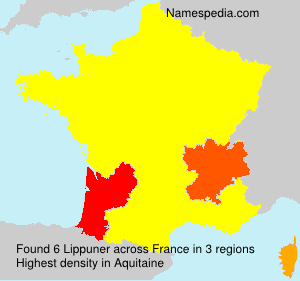 Surname Lippuner in France Surname Lippuner in France
