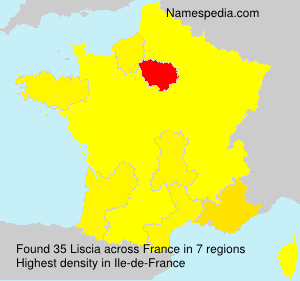 Surname Liscia in France Surname Liscia in France