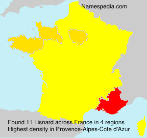 Surname Lisnard in France Surname Lisnard in France