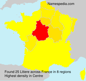 Surname Litiere in France Surname Litiere in France