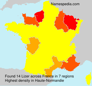 Surname Lizer in France Surname Lizer in France