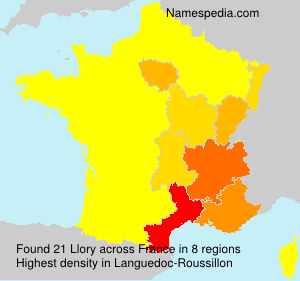 Surname Llory in France Surname Llory in France