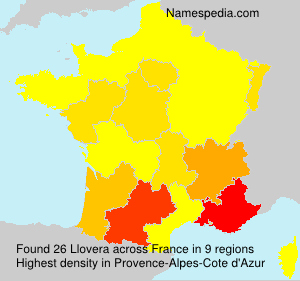Surname Llovera in France Surname Llovera in France