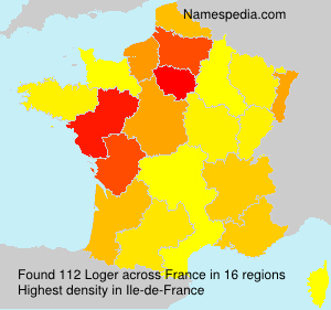 Surname Loger in France Surname Loger in France