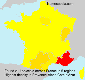 Surname Lopiccolo in France