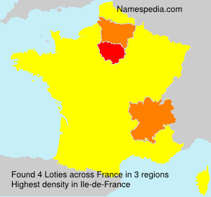 Surname Loties in France Surname Loties in France