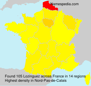 Surname Lozinguez in France Surname Lozinguez in France