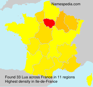 Surname Lua in France Surname Lua in France