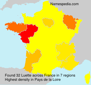 Surname Luette in France Surname Luette in France