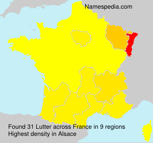 Surname Lutter in France Surname Lutter in France