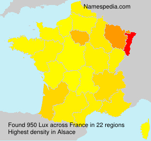 Surname Lux in France Surname Lux in France