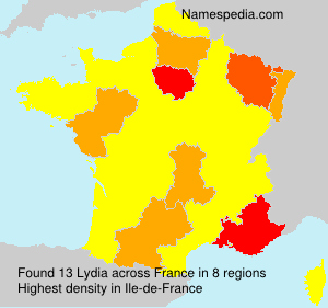 Surname Lydia in France Surname Lydia in France