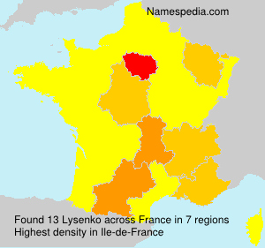 Surname Lysenko in France Surname Lysenko in France