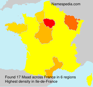 Surname Maad in France Surname Maad in France