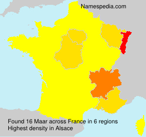 Surname Maar in France Surname Maar in France