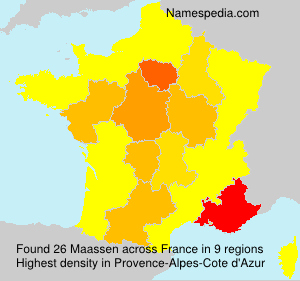 Surname Maassen in France Surname Maassen in France
