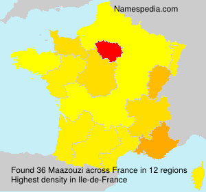 Surname Maazouzi in France