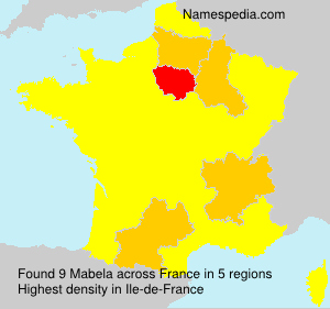 Surname Mabela in France Surname Mabela in France