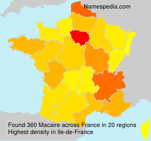 Surname Macaire in France Surname Macaire in France