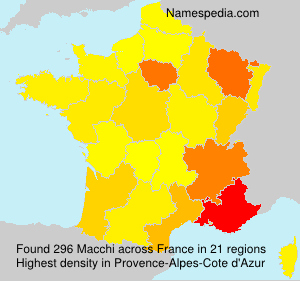 Surname Macchi in France Surname Macchi in France