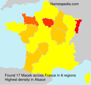 Surname Macek in France Surname Macek in France