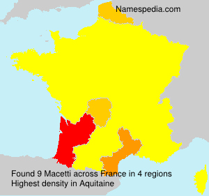 Surname Macetti in France Surname Macetti in France