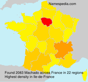 Surname Machado in France Surname Machado in France