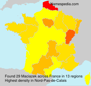 Surname Maciazek in France Surname Maciazek in France