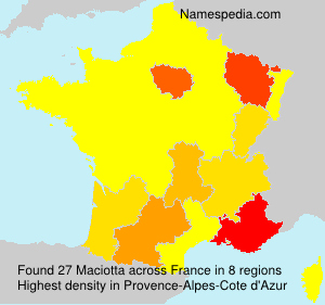 Surname Maciotta in France Surname Maciotta in France