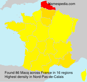 Surname Macq in France Surname Macq in France