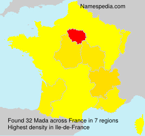 Surname Mada in France Surname Mada in France