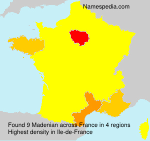 Surname Madenian in France Surname Madenian in France