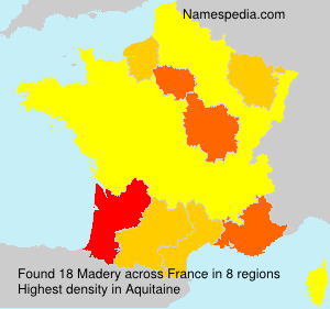 Surname Madery in France Surname Madery in France