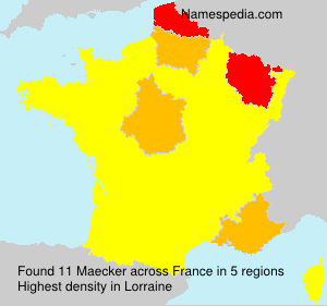 Surname Maecker in France Surname Maecker in France