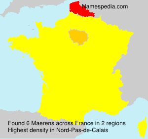 Surname Maerens in France Surname Maerens in France