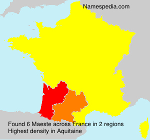 Surname Maeste in France