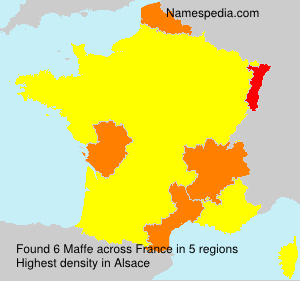 Surname Maffe in France Surname Maffe in France
