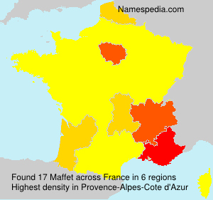 Surname Maffet in France Surname Maffet in France