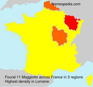 Surname Maggiotto in France Surname Maggiotto in France