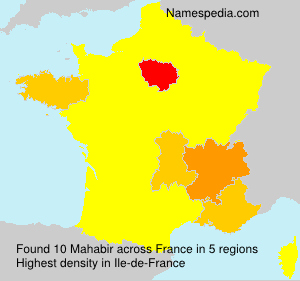 Surname Mahabir in France Surname Mahabir in France