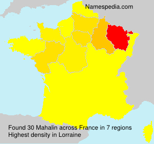 Surname Mahalin in France Surname Mahalin in France