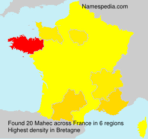 Surname Mahec in France Surname Mahec in France