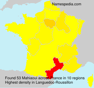 Surname Mahiaoui in France Surname Mahiaoui in France