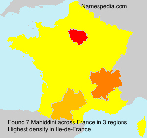 Surname Mahiddini in France Surname Mahiddini in France