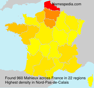 Surname Mahieux in France Surname Mahieux in France