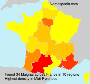 Surname Maignal in France Surname Maignal in France