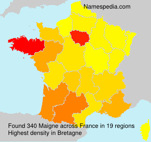 Surname Maigne in France Surname Maigne in France