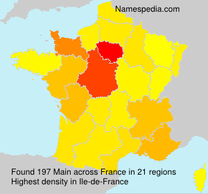 Surname Main in France Surname Main in France