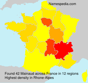 Surname Mainaud in France Surname Mainaud in France
