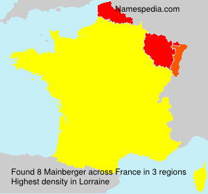 Surname Mainberger in France Surname Mainberger in France